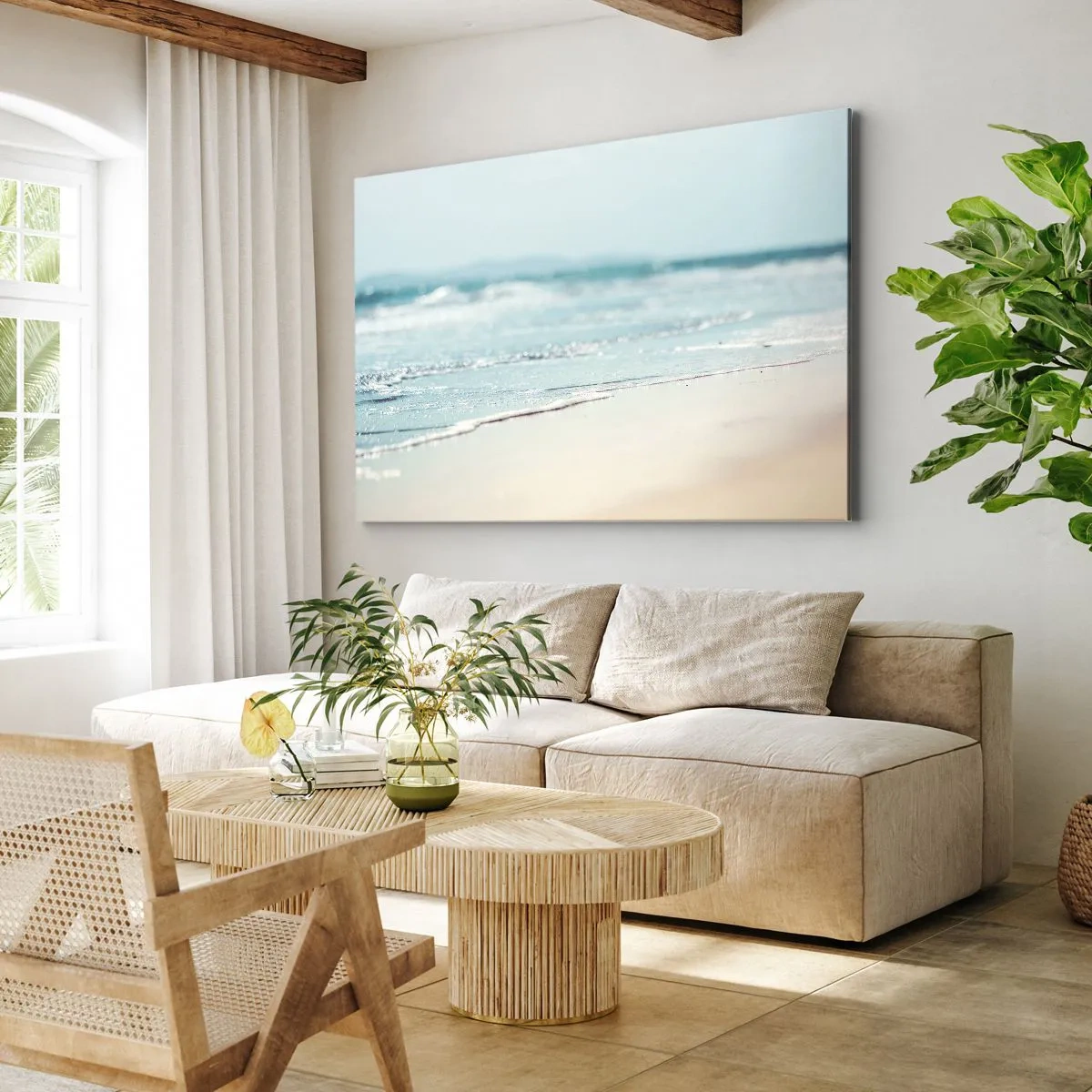 Schilderen op canvas - Warmte en geluid - 120x80 cm