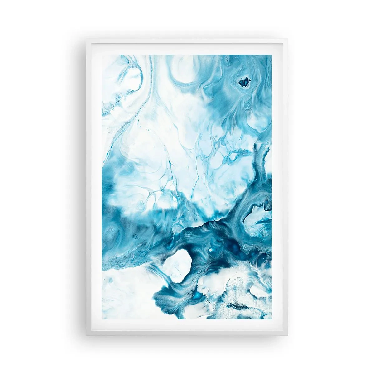 Poster in een witte lijst - Blauw Concert - 61x91 cm