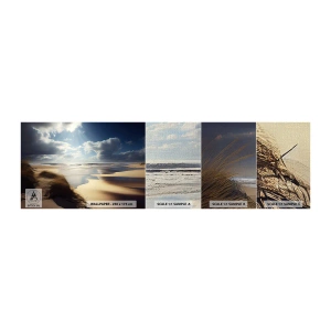 Fotobehang Monster Premium Canvas - Strand, wild strand - Strand, Zee, Duinen - 100x30 cm