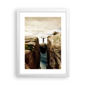 Poster in een witte lijst - Hoe gaat het met mij?! - 30x40 cm