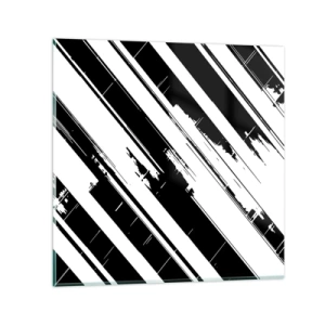 Schilderen op glas - Een intense en dynamische compositie - 30x30 cm
