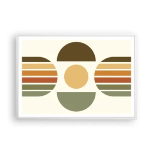 Poster in een witte lijst - In aardetinten - 100x70 cm