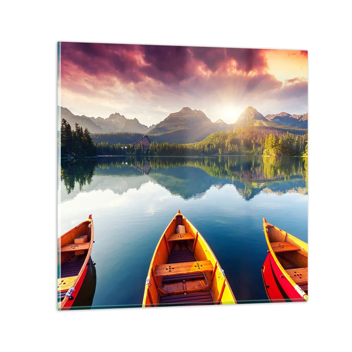 Schilderen op glas - Niets tegen de natuur - 50x50 cm