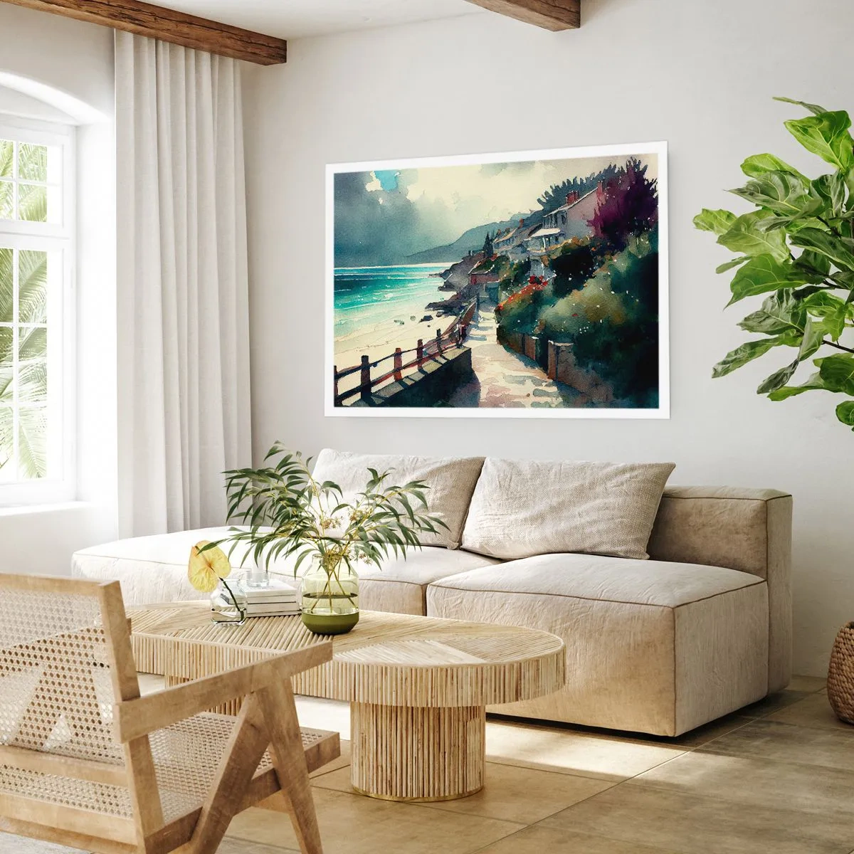 Poster - Mediterrane stad - 40x30 cm