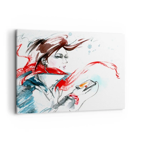 Schilderen op canvas - Er speelt iets in mij - 120x80 cm