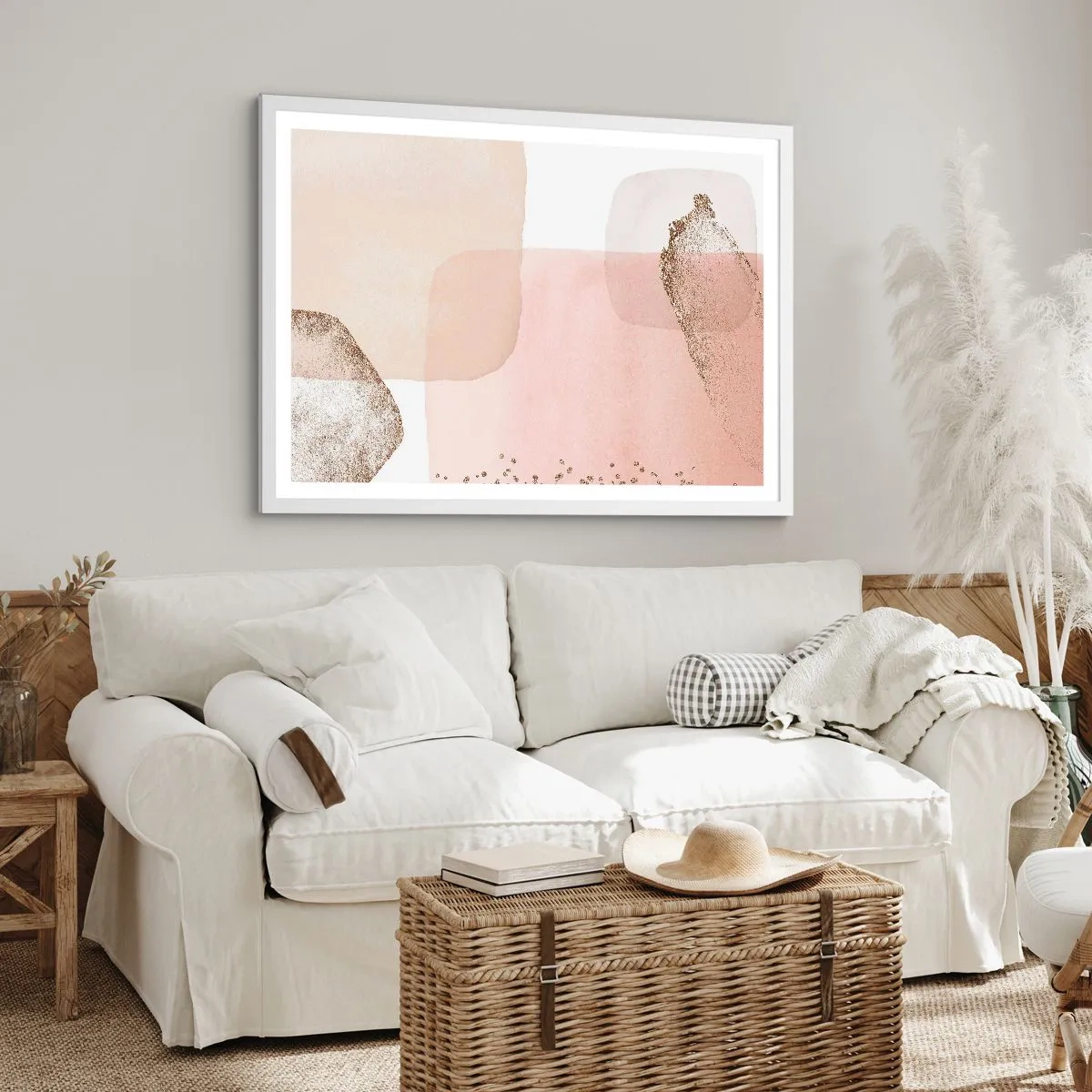 Poster in een witte lijst - Een blik door kleur - 100x70 cm