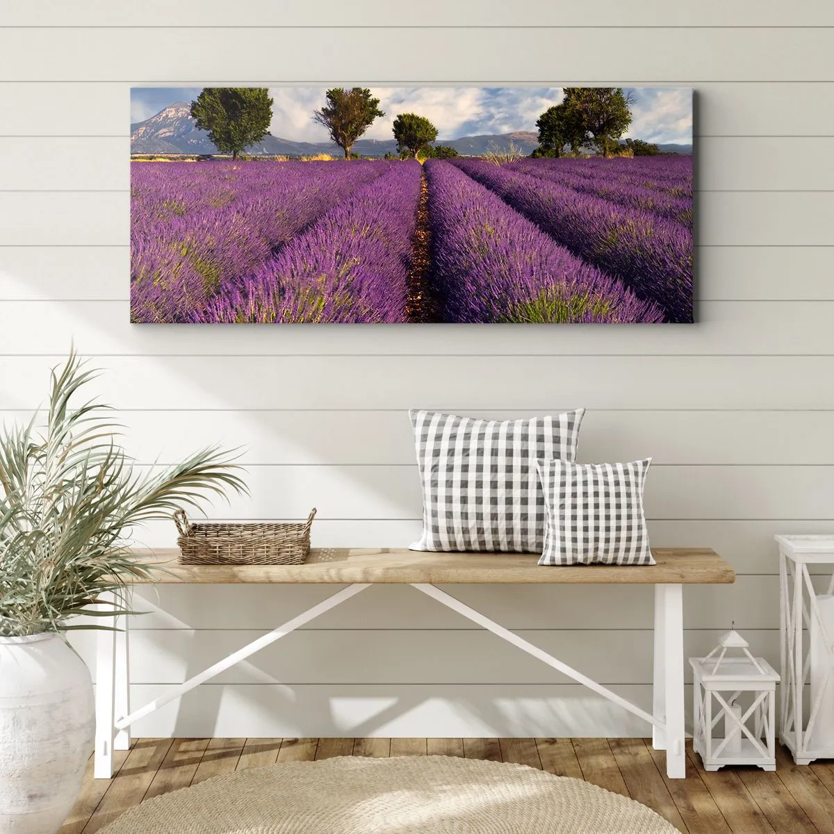Schilderen op canvas - Lavendel velden - 160x50 cm
