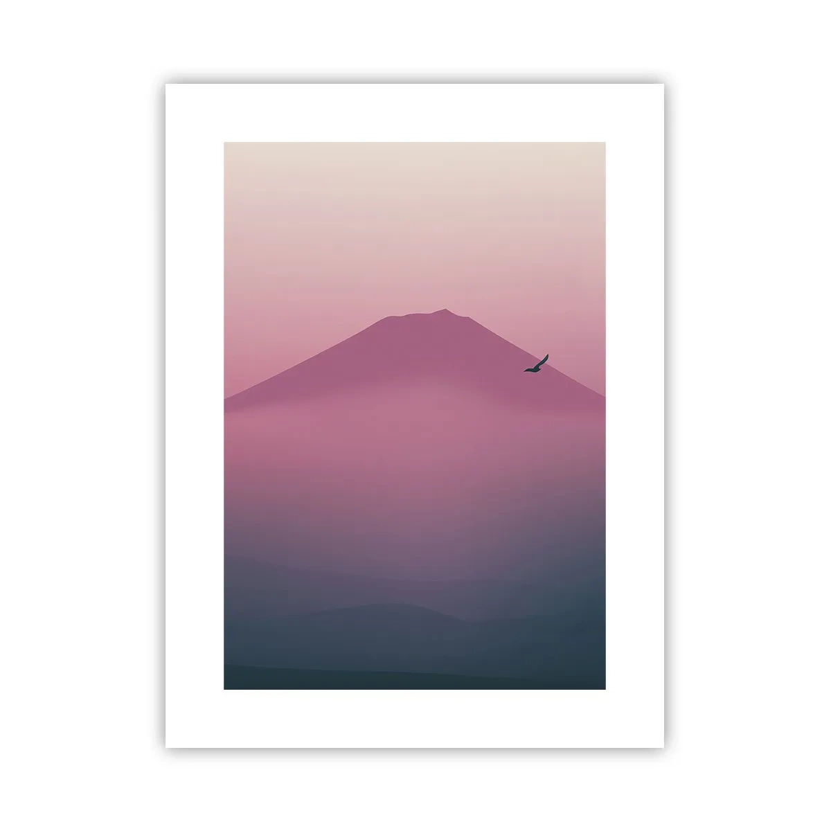 Poster - Wandelaars boven de wolken - 30x40 cm