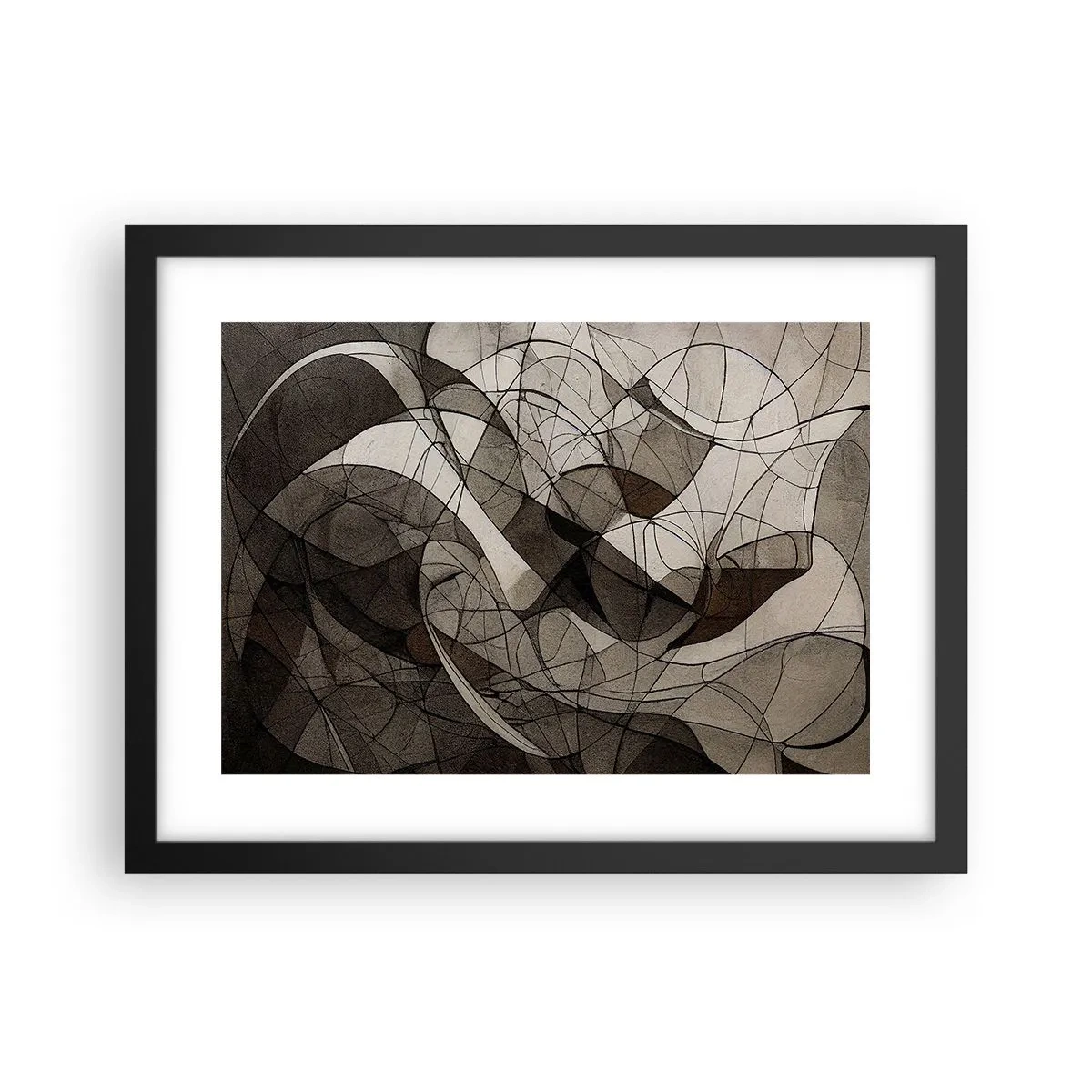 Poster in een zwarte lijst - Circulatie van aardekleuren - 40x30 cm