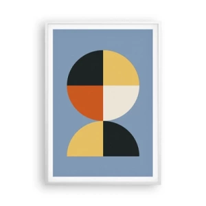 Poster in een witte lijst - Kijk en tel - 70x100 cm