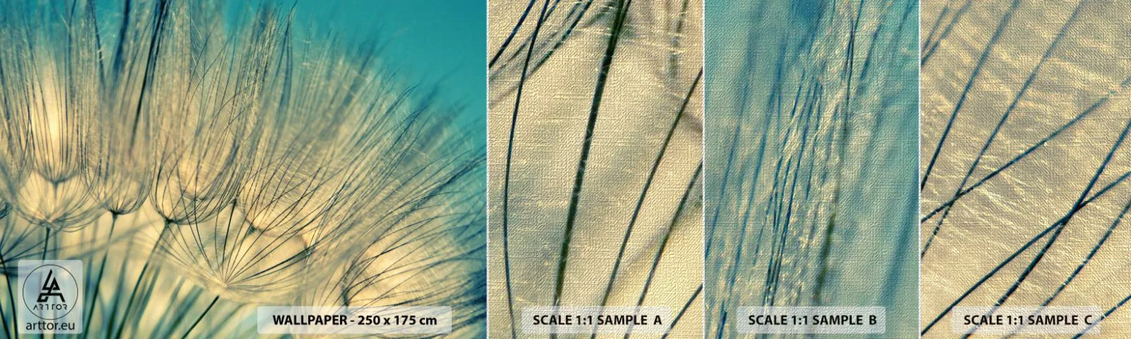 Fotobehang Monster Premium Canvas - In afwachting van de wind - Paardebloem, Wei, Natuur - 100x30 cm