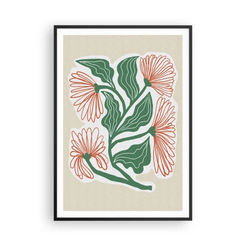 Poster in een zwarte lijst - Folk en modern - 70x100 cm