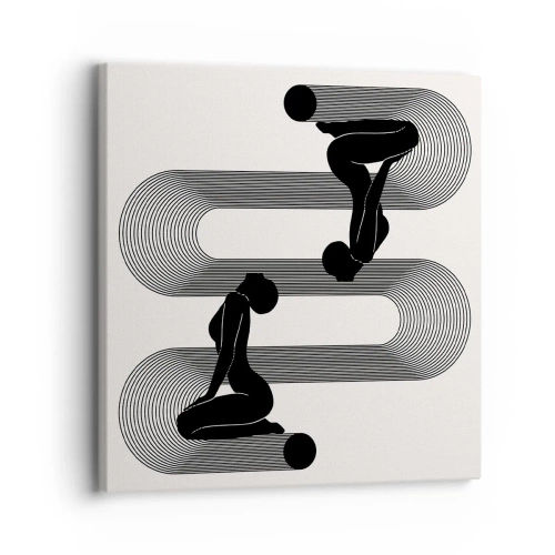 Schilderen op canvas - Sensuele symmetrie - 30x30 cm