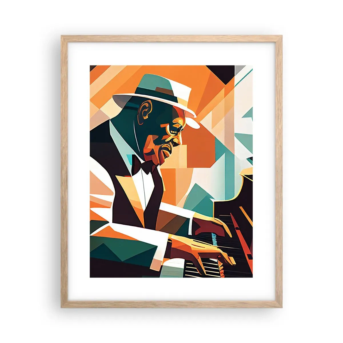 Een poster in een licht eiken lijst - Al die jazz - 40x50 cm