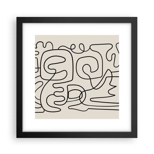 Poster in een zwarte lijst - Volg het pad - 30x30 cm