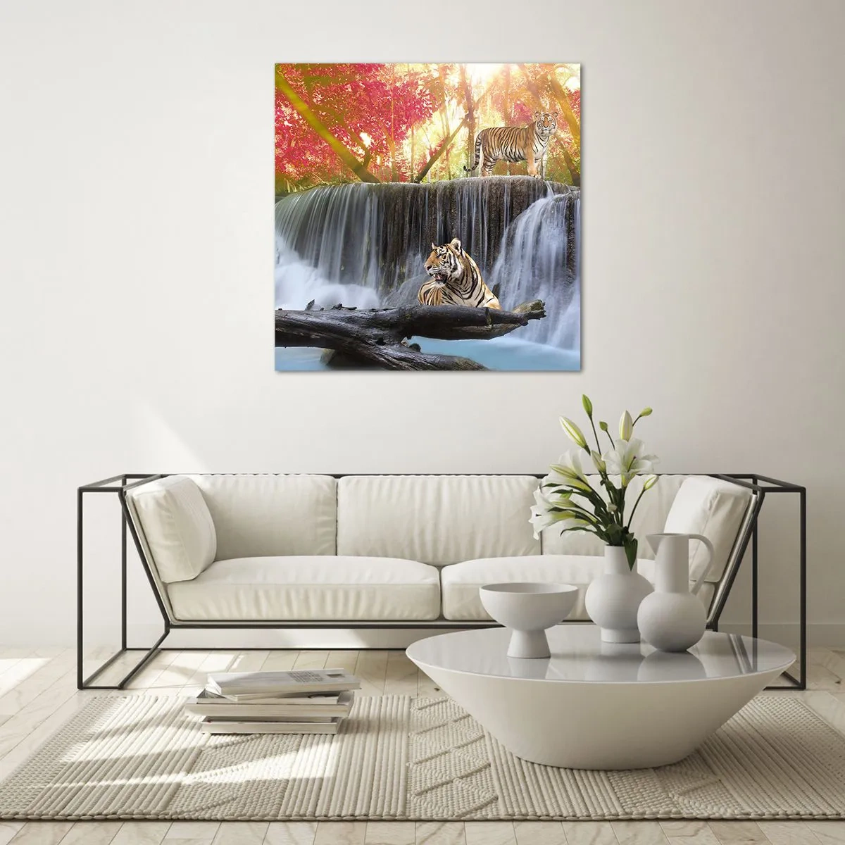 Schilderen op glas - Surrealistisch landschap - 60x60 cm