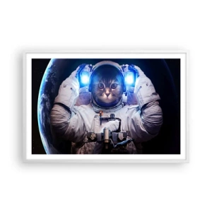 Poster in een witte lijst - Houston, je hebt een probleem - 91x61 cm