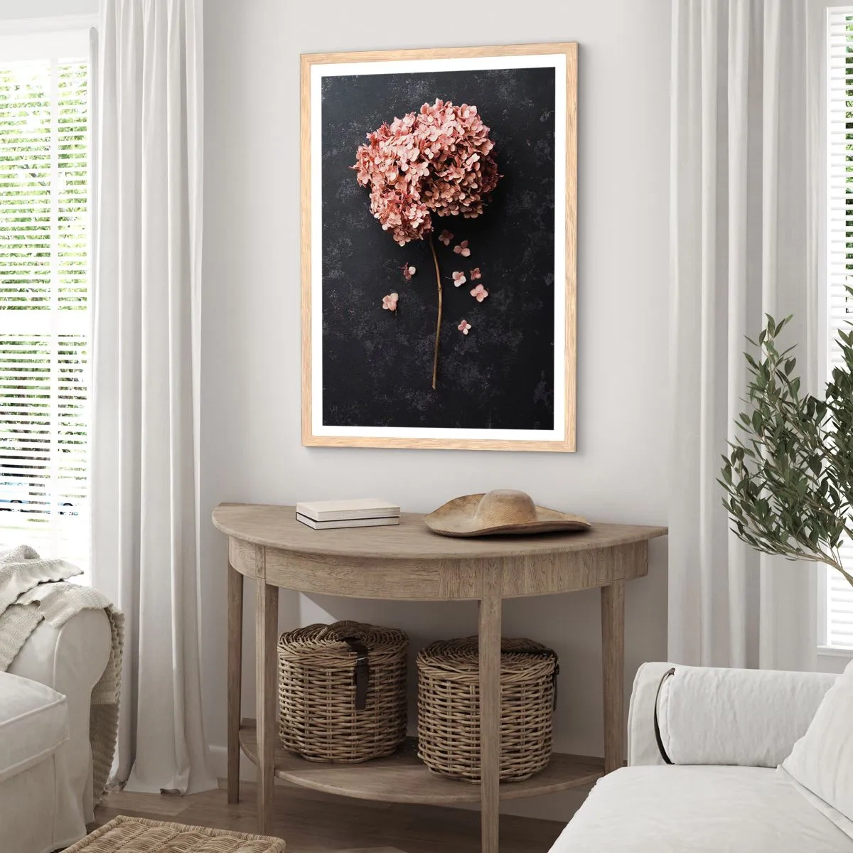 Een poster in een licht eiken lijst - Een echt romantisch teken - 40x50 cm