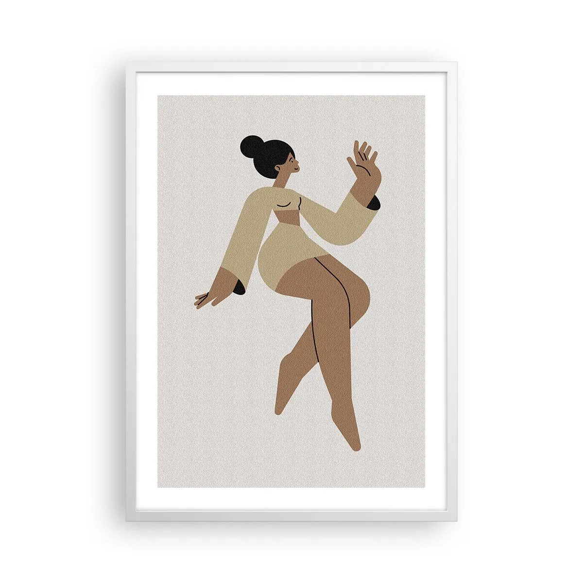 Poster in een witte lijst - Een sierlijke vorm - 50x70 cm