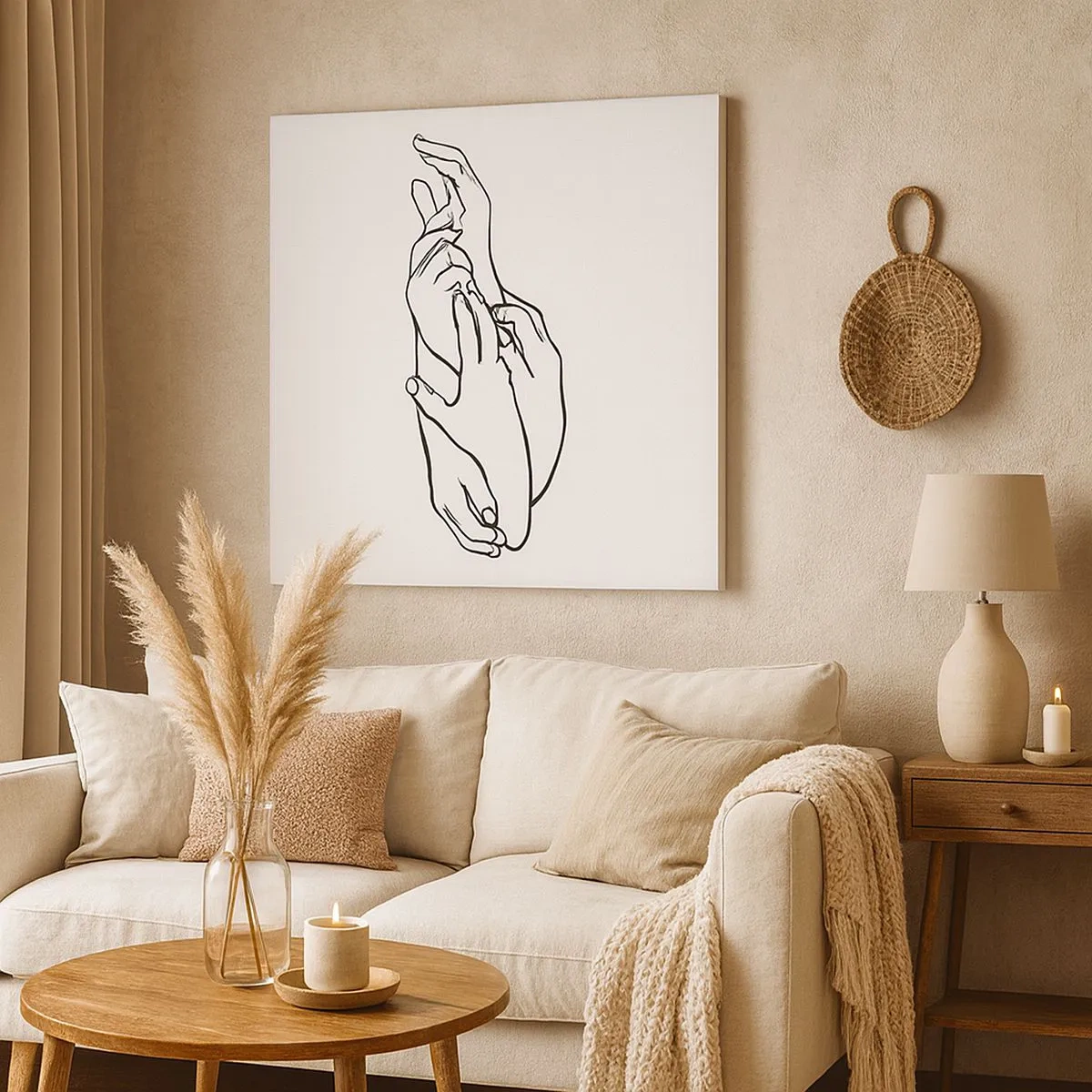 Schilderen op canvas - Goede aanraking - 30x30 cm