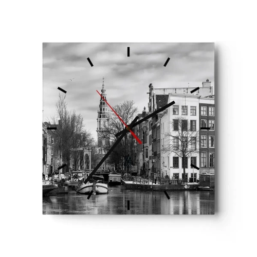 Wandklok - Klok - Amsterdamse sferen - 30x30 cm