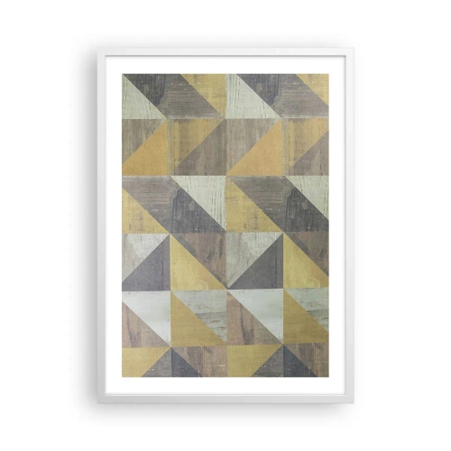 Poster in een witte lijst - Op de hoek van de driehoek - 50x70 cm
