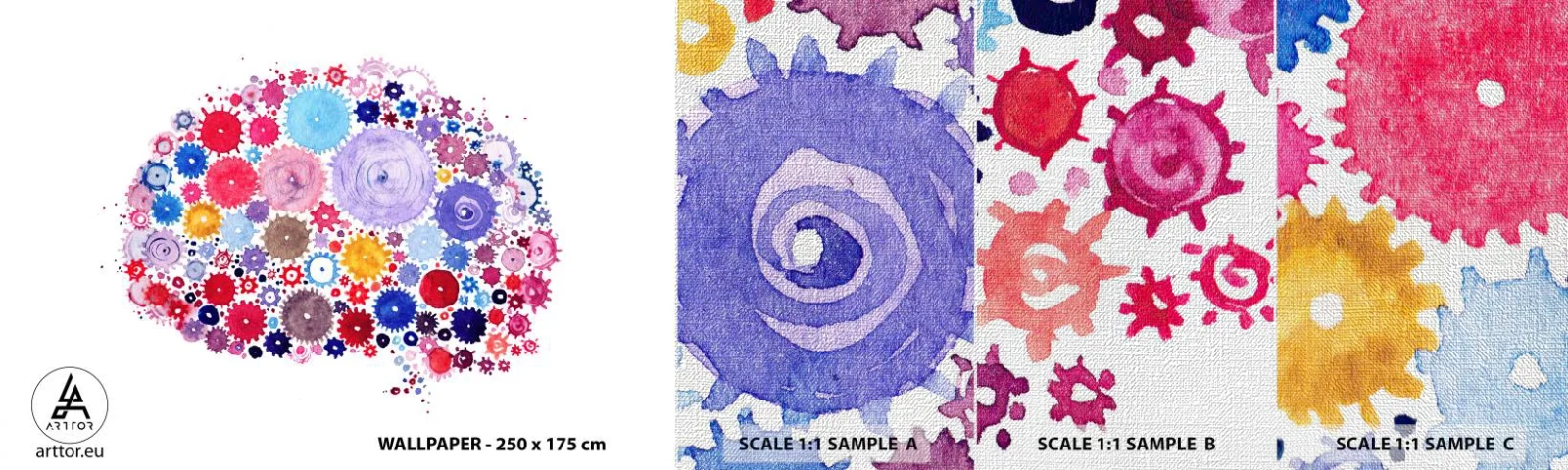 Fotobehang Monster Premium Canvas - De meest perfecte machine van de natuur - Abstractie, Brein, Grafisch - 100x30 cm