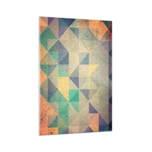 Schilderen op glas - Republiek van driehoeken - 70x100 cm