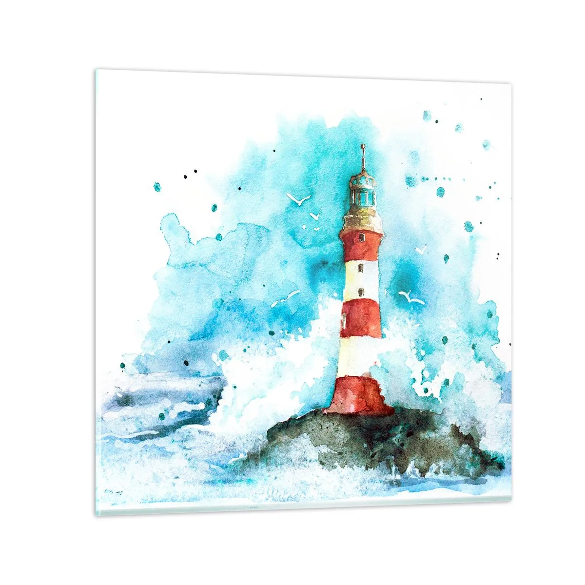 Schilderen op glas - Eenheid van de elementen - 40x40 cm