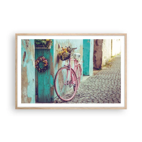 Een poster in een licht eiken lijst - Ben zo terug - 91x61 cm