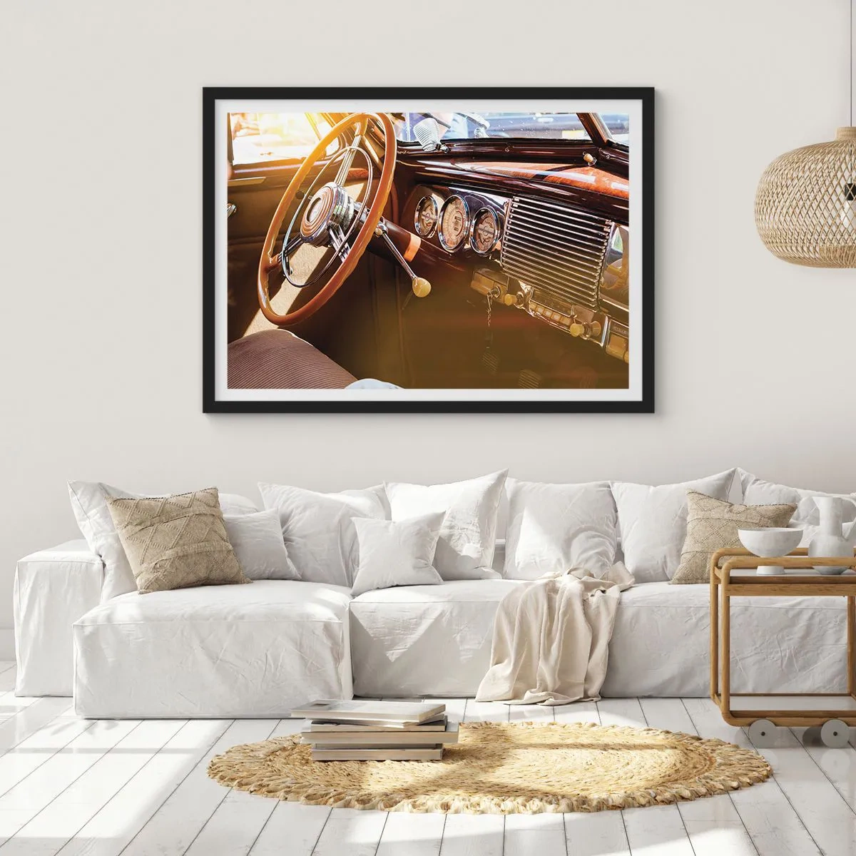 Poster in een zwarte lijst - Een adem van luxe uit het verleden - 40x30 cm