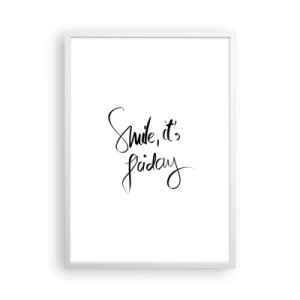 Poster in een witte lijst - Echte vreugde - 50x70 cm