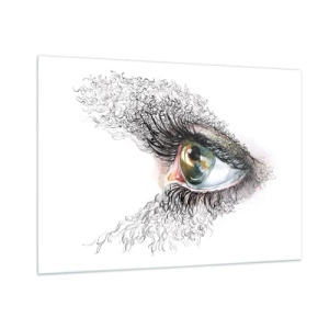 Schilderen op glas - Kijk recht in de ziel - 100x70 cm