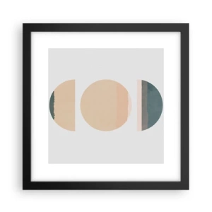 Poster in een zwarte lijst - Een Wiel achter een andere - 30x30 cm