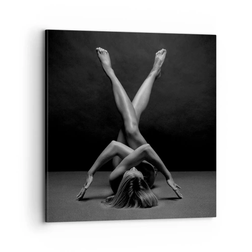 Schilderen op canvas - De geometrie van naaktheid - 70x70 cm