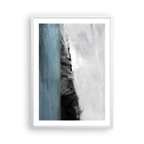 Poster in een witte lijst - Water – aarde: botsing der elementen - 50x70 cm
