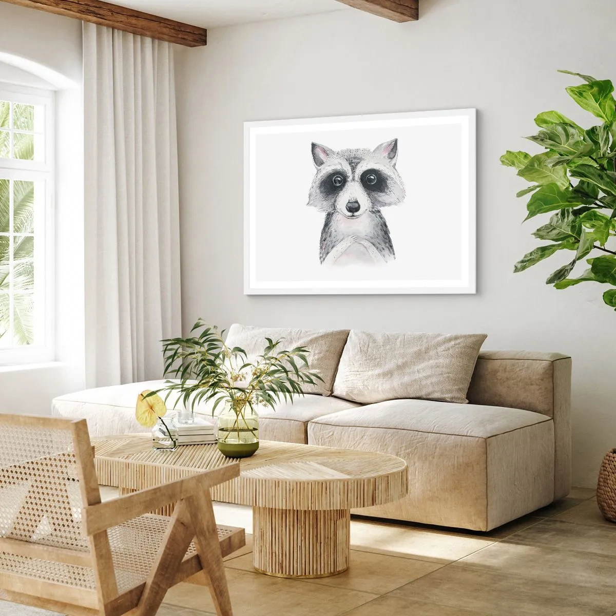 Poster in een witte lijst - Een moment om te verhuizen - 50x40 cm