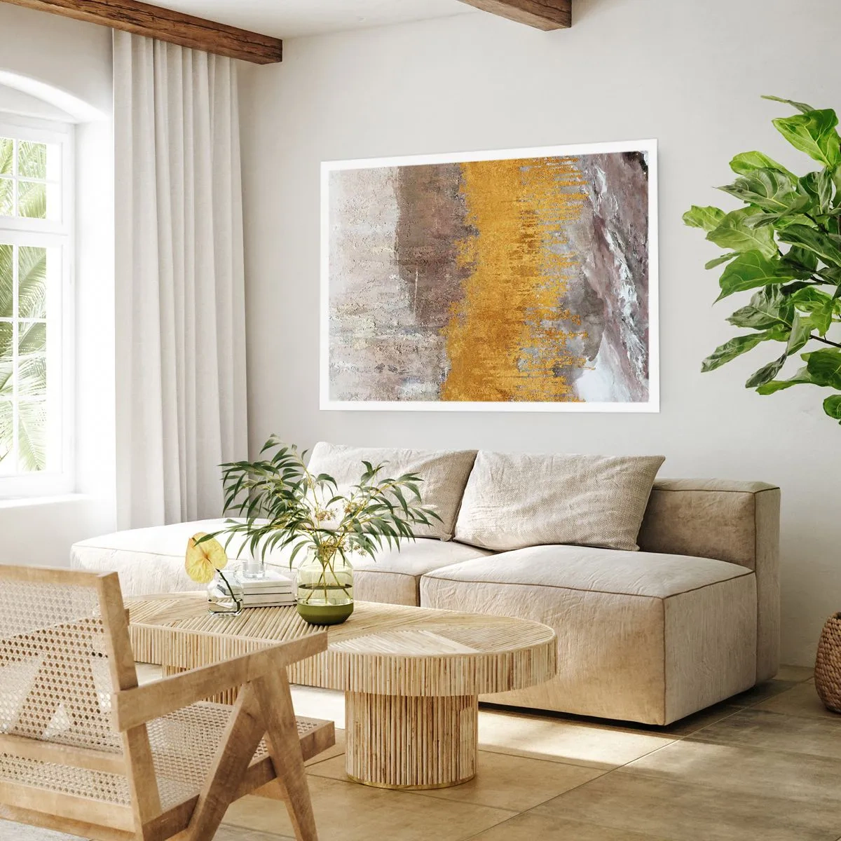 Poster - Een gouden explosie - 100x70 cm