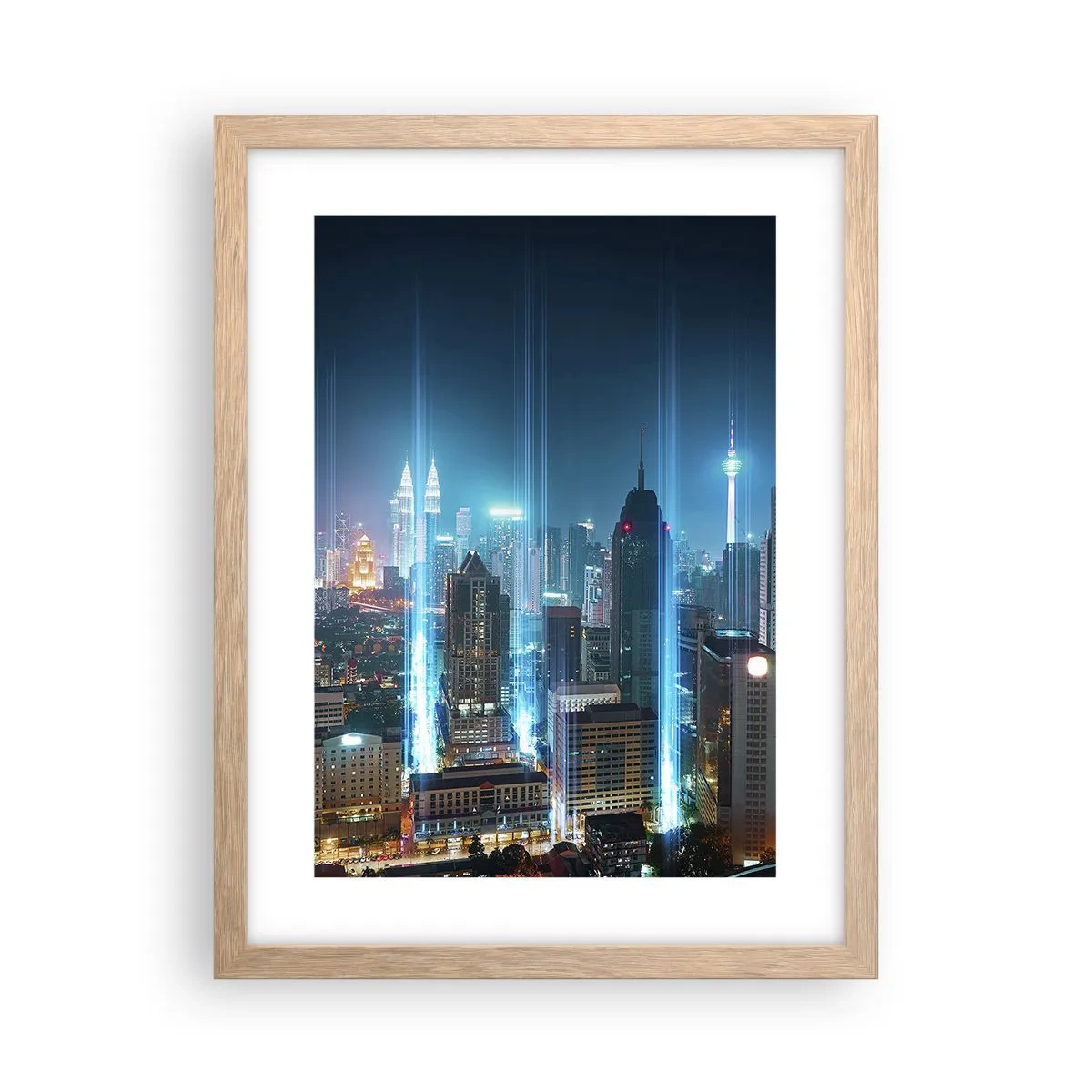 Een poster in een licht eiken lijst - Op z'n Berlijns naar de hemel - 30x40 cm