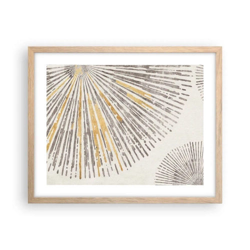 Een poster in een licht eiken lijst - De schoonheid van de straal - 50x40 cm