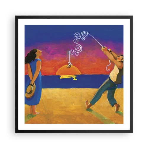 Poster in een zwarte lijst - Meer dan een sterretje uit de lucht - 60x60 cm