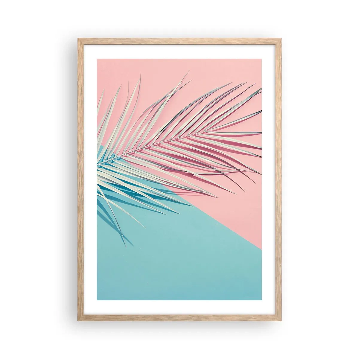 Een poster in een licht eiken lijst - Tropische impressie - 50x70 cm