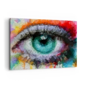 Schilderen op canvas - Kristallijne gloed van de ogen - 100x70 cm