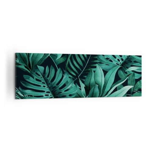 Schilderen op canvas - De diepte van tropisch groen - 160x50 cm