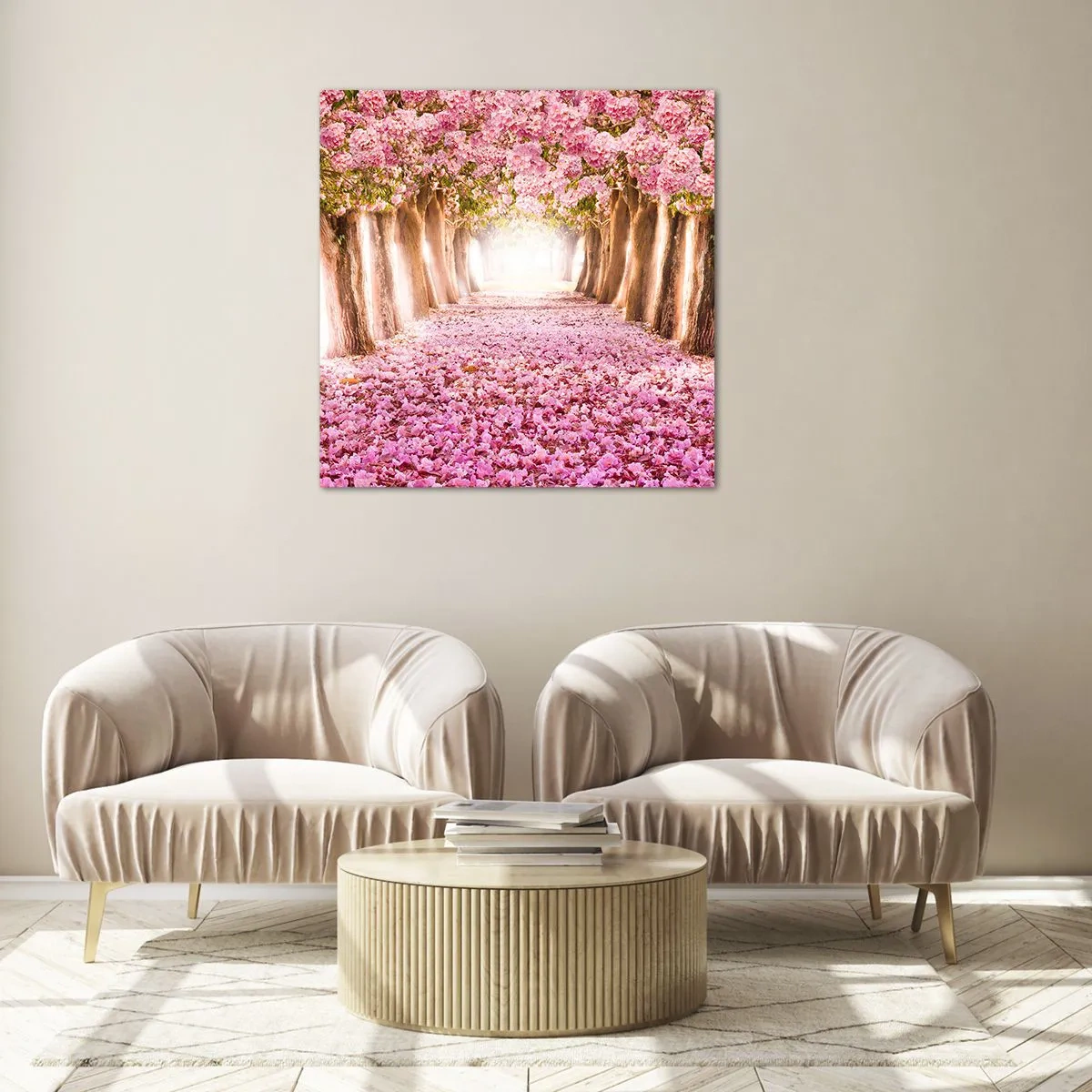 Schilderen op glas - De weg naar het paradijs - 50x50 cm