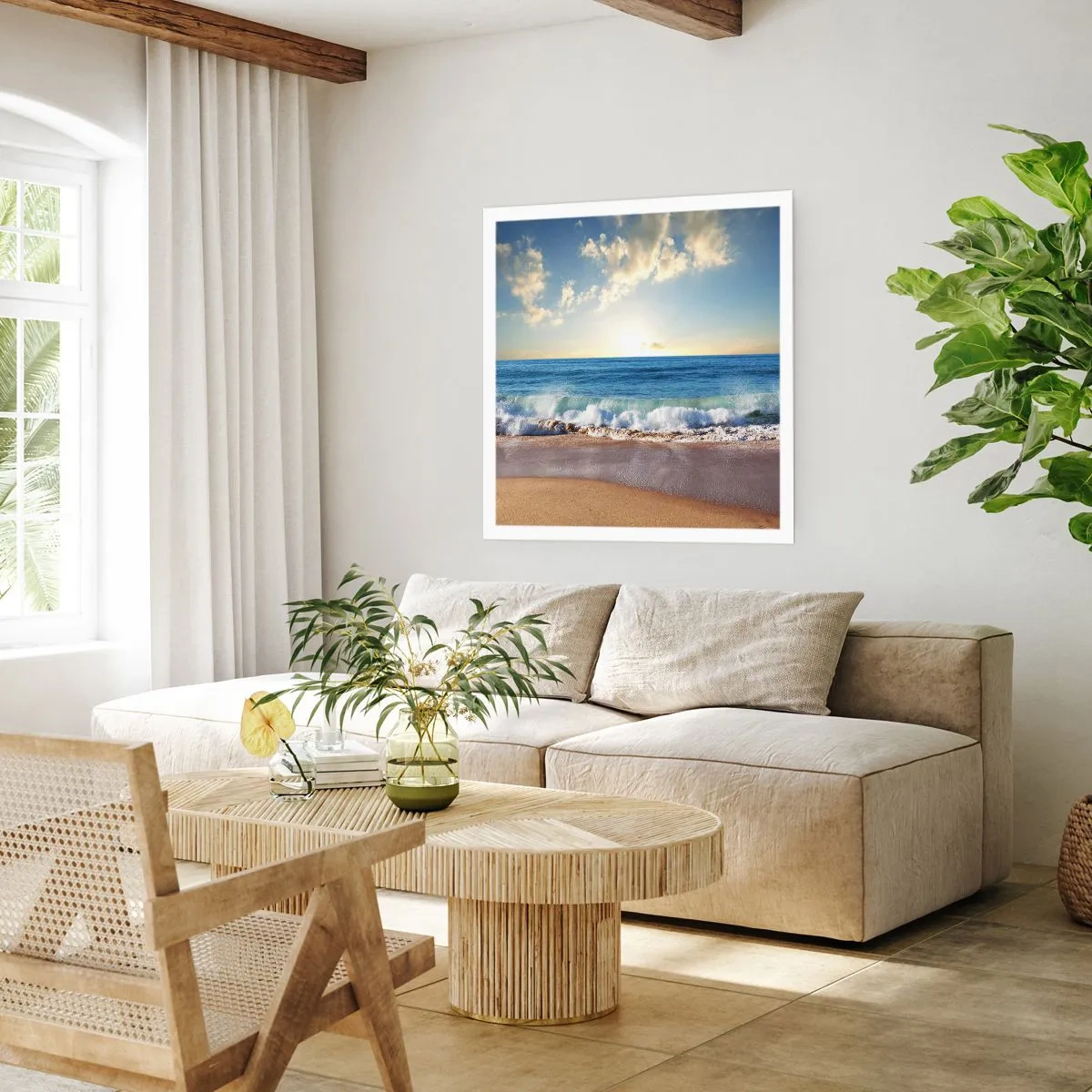 Poster - Beweging en stilte tegelijk - 50x50 cm