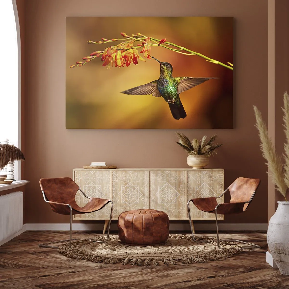 Schilderen op canvas - Een boodschapper van licht volgens de Maya - 120x80 cm