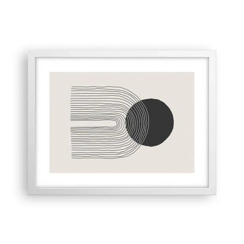 Poster in een witte lijst - Bibberen en vertrouwen - 40x30 cm