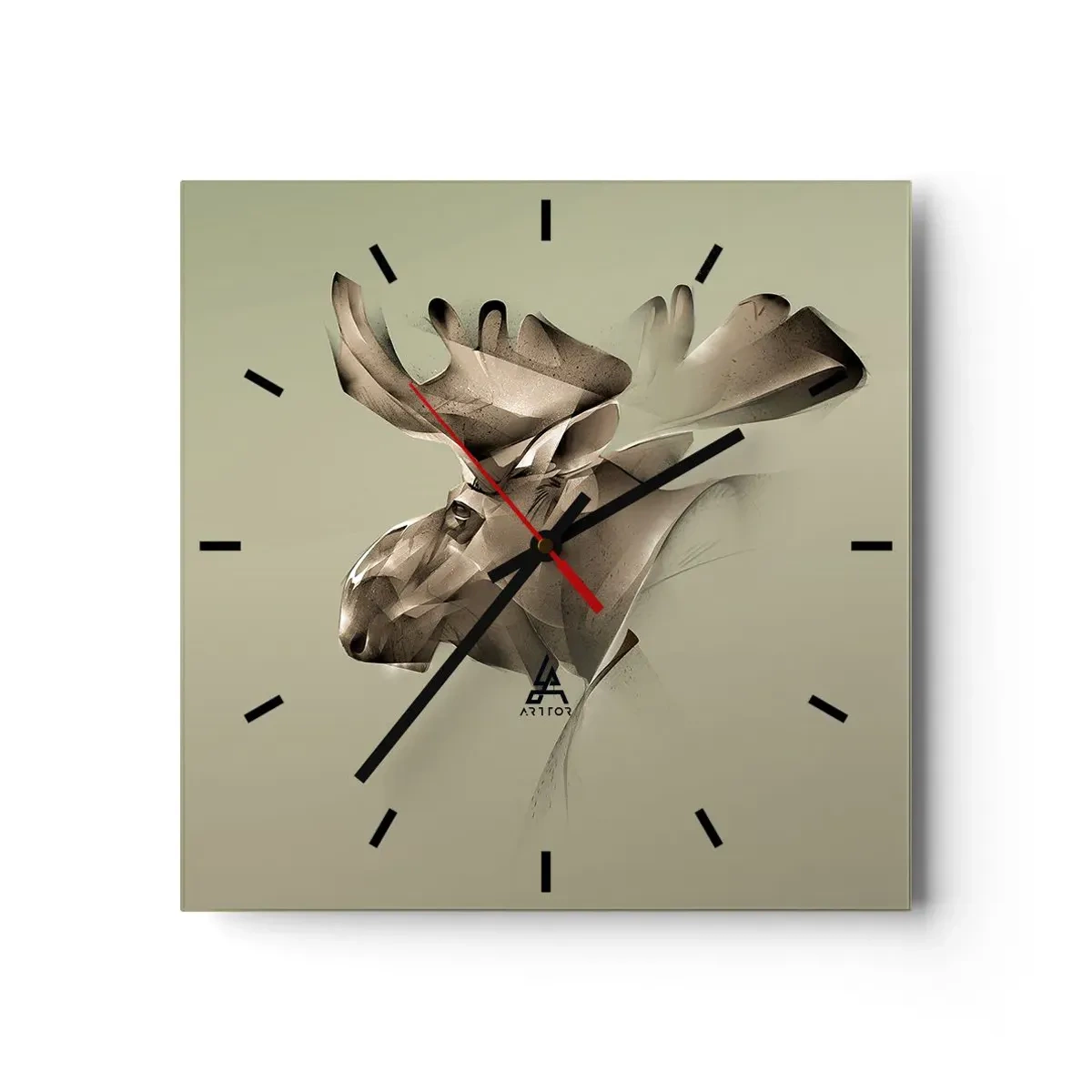 Wandklok - Klok - De zachte kracht van vrede - 30x30 cm