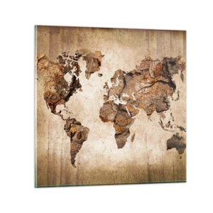 Schilderen op glas - Ontdekking van de wereld - 30x30 cm